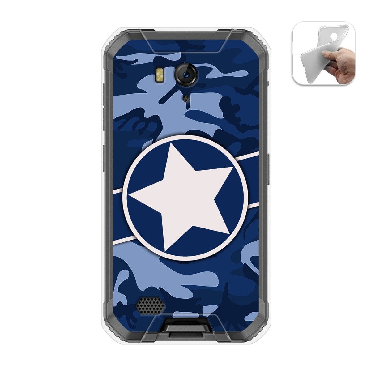 Funda Gel Tpu para Ulefone Armor X6 diseño Camuflaje 03 Dibujos
