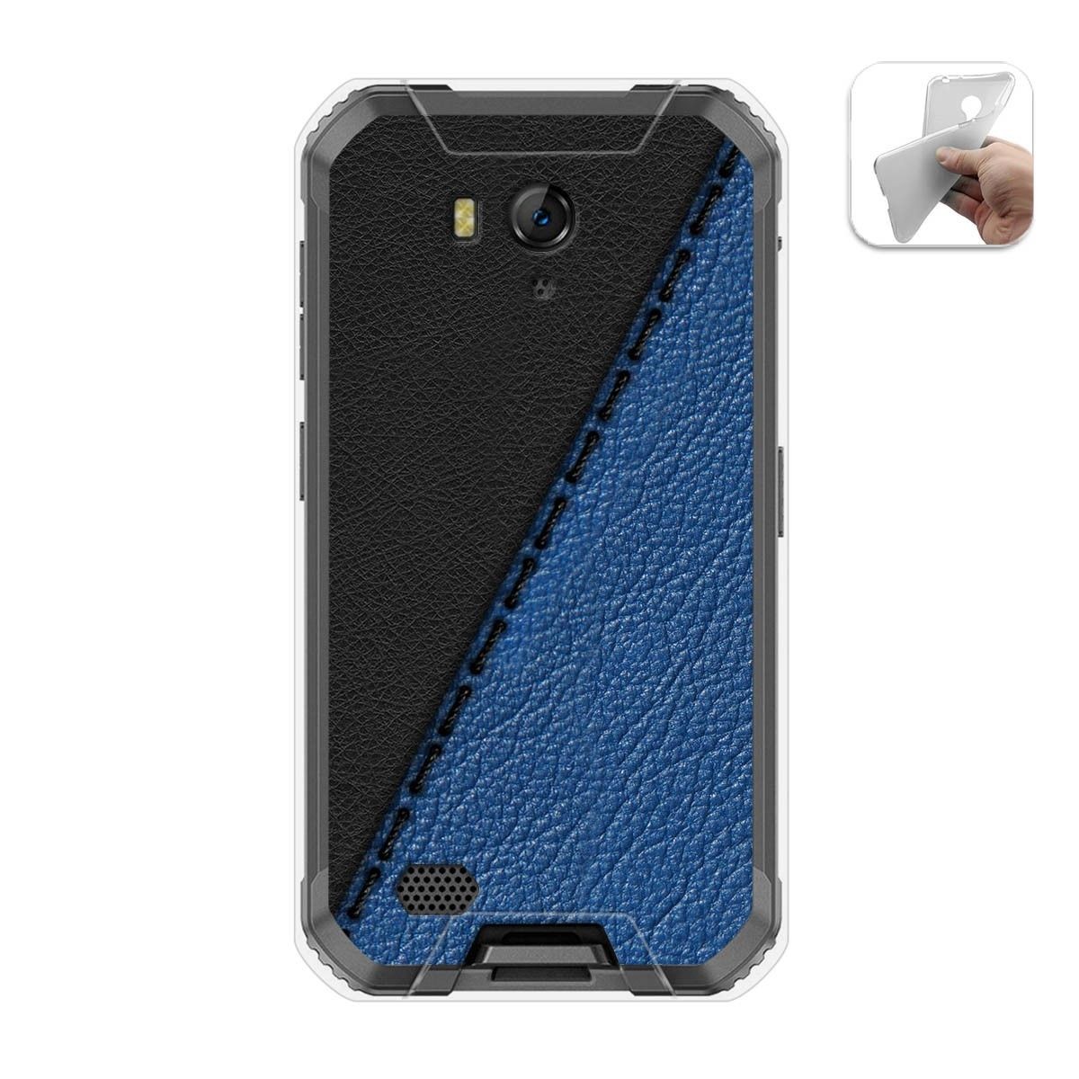 Funda Gel Tpu para Ulefone Armor X6 diseño Cuero 02 Dibujos