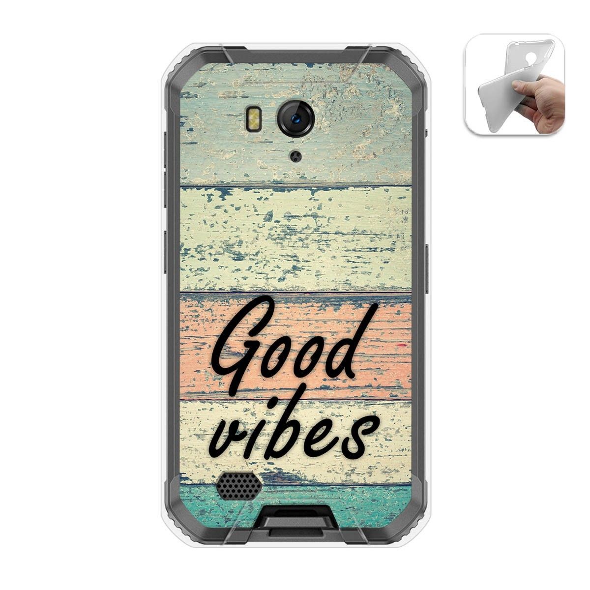 Funda Gel Tpu para Ulefone Armor X6 diseño Madera 01 Dibujos