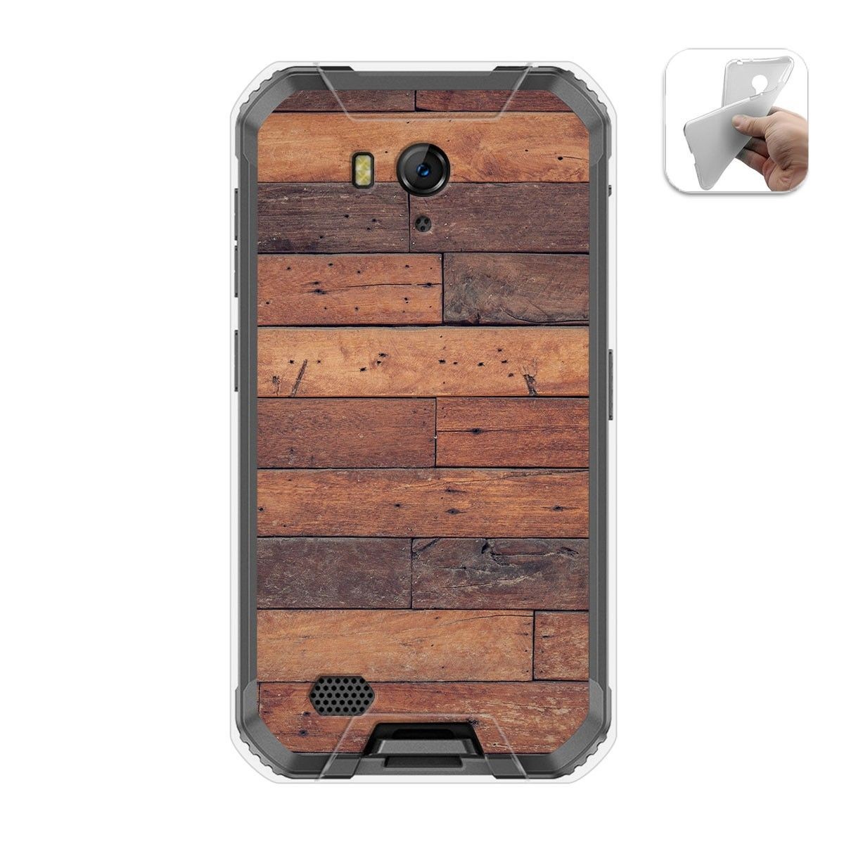 Funda Gel Tpu para Ulefone Armor X6 diseño Madera 03 Dibujos