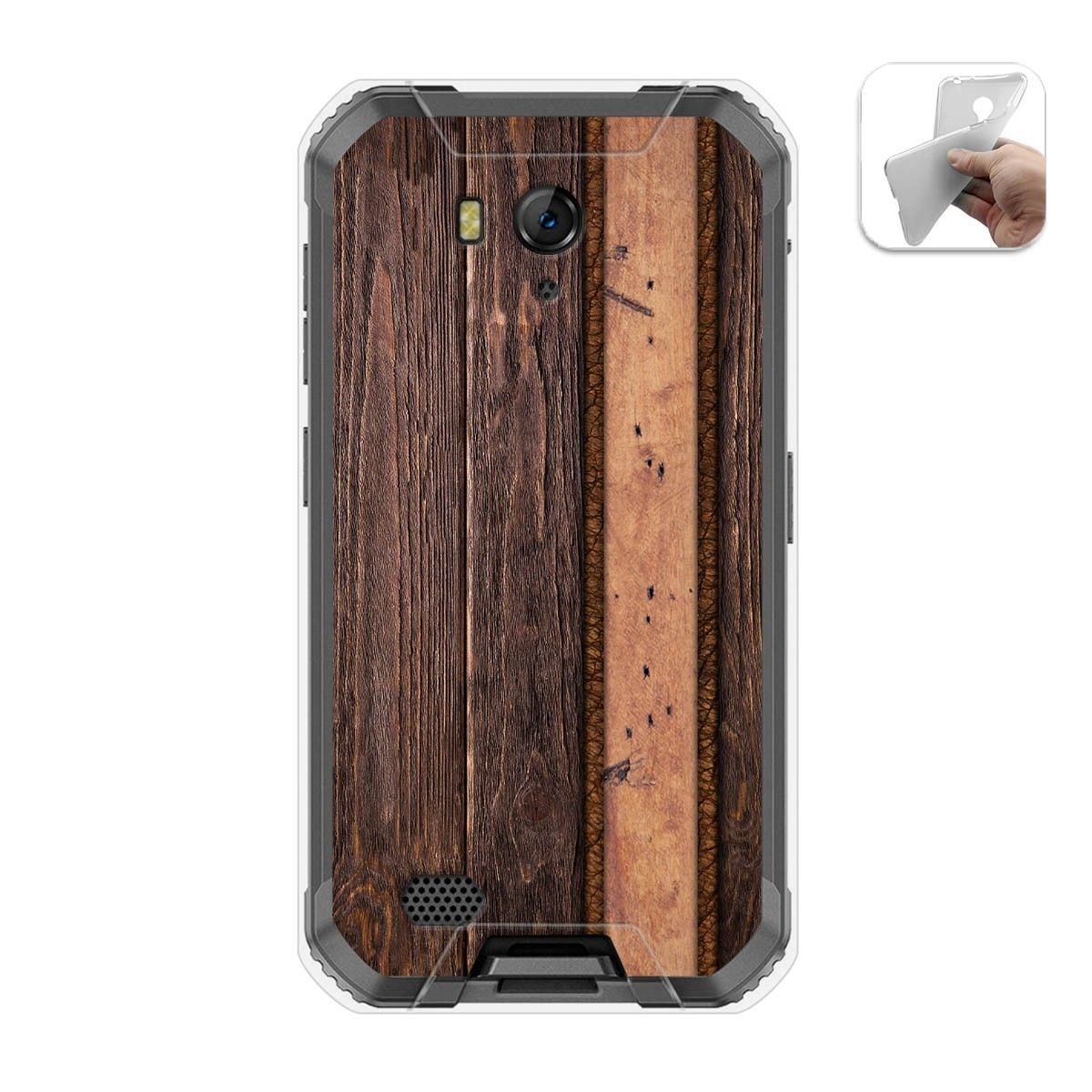 Funda Gel Tpu para Ulefone Armor X6 diseño Madera 05 Dibujos