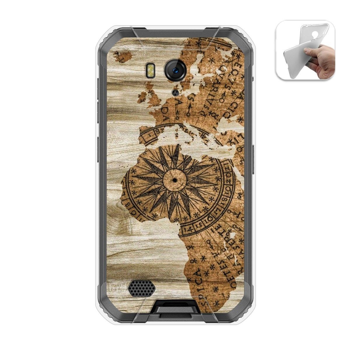 Funda Gel Tpu para Ulefone Armor X6 diseño Madera 07 Dibujos
