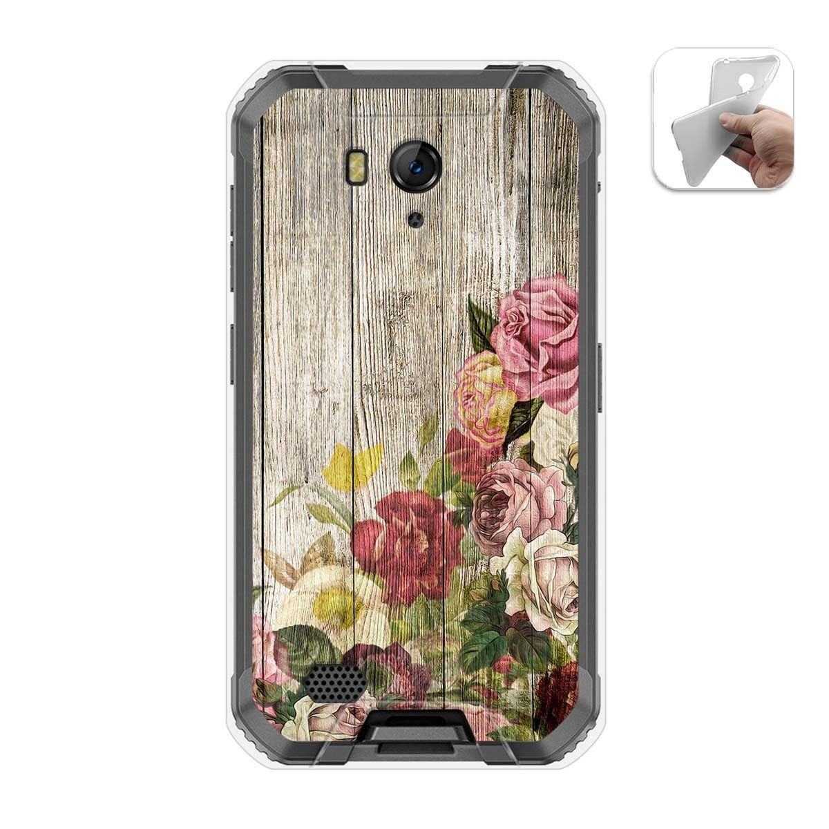 Funda Gel Tpu para Ulefone Armor X6 diseño Madera 08 Dibujos