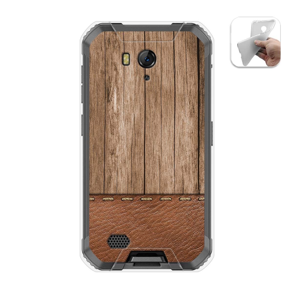 Funda Gel Tpu para Ulefone Armor X6 diseño Madera 09 Dibujos