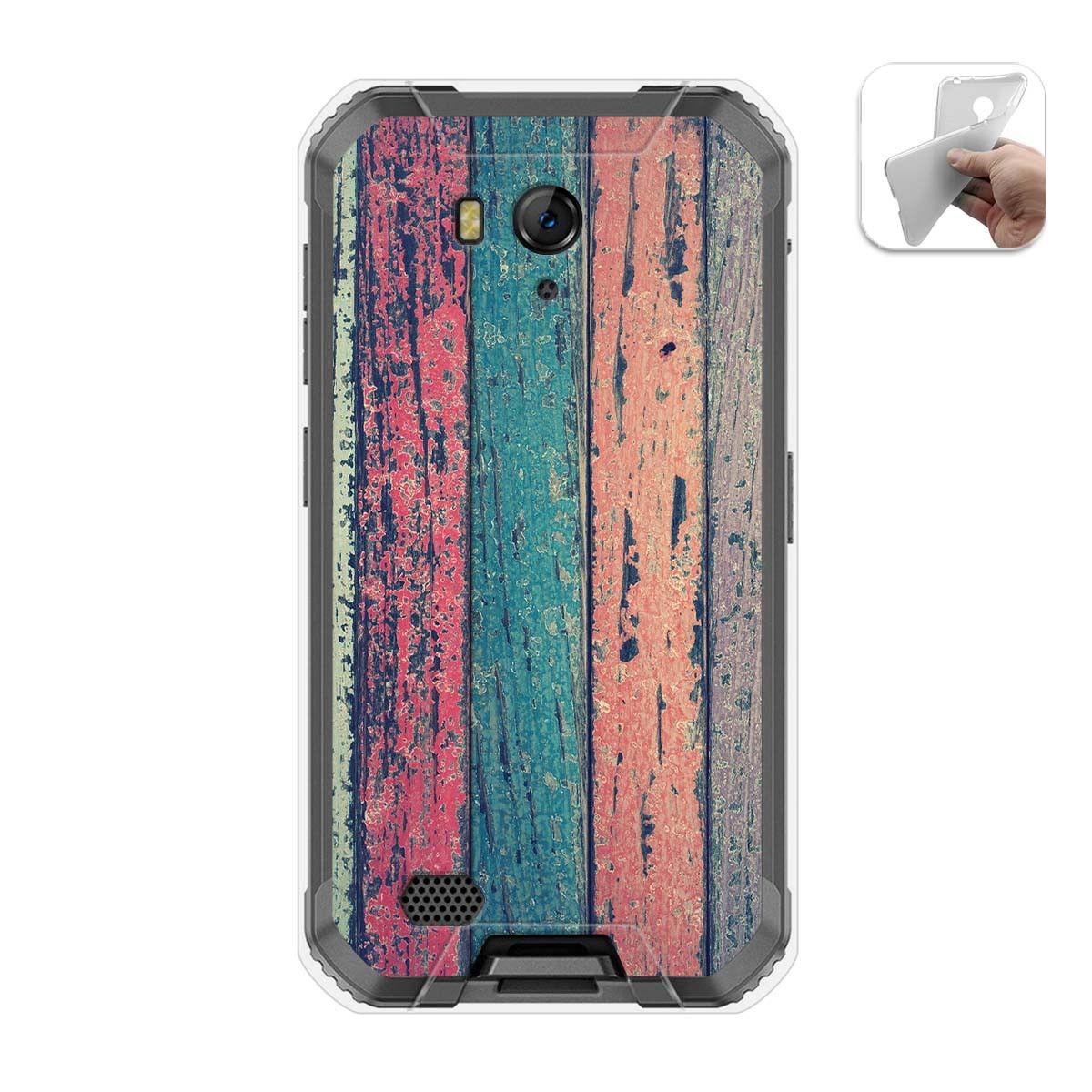 Funda Gel Tpu para Ulefone Armor X6 diseño Madera 10 Dibujos