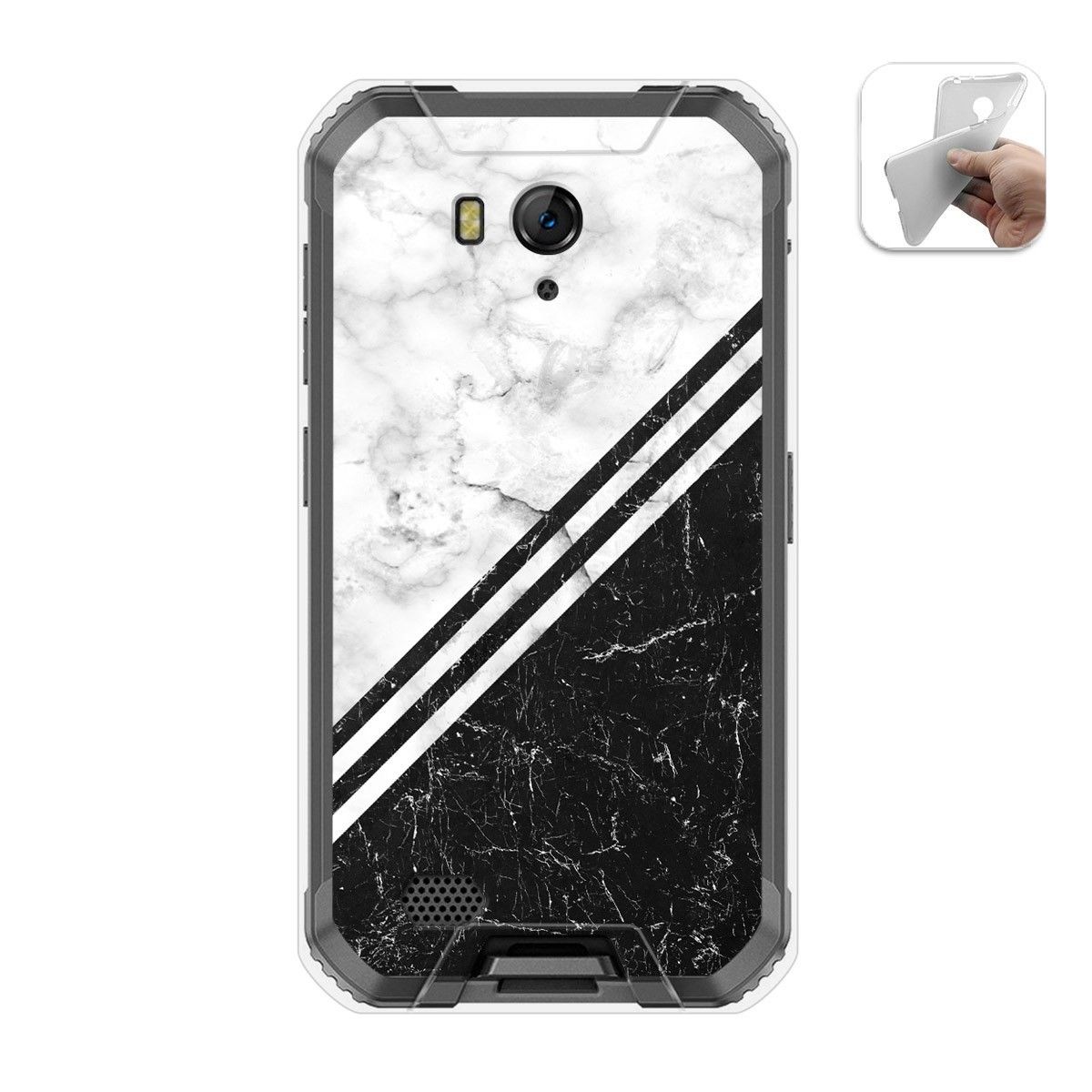 Funda Gel Tpu para Ulefone Armor X6 diseño Mármol 01 Dibujos