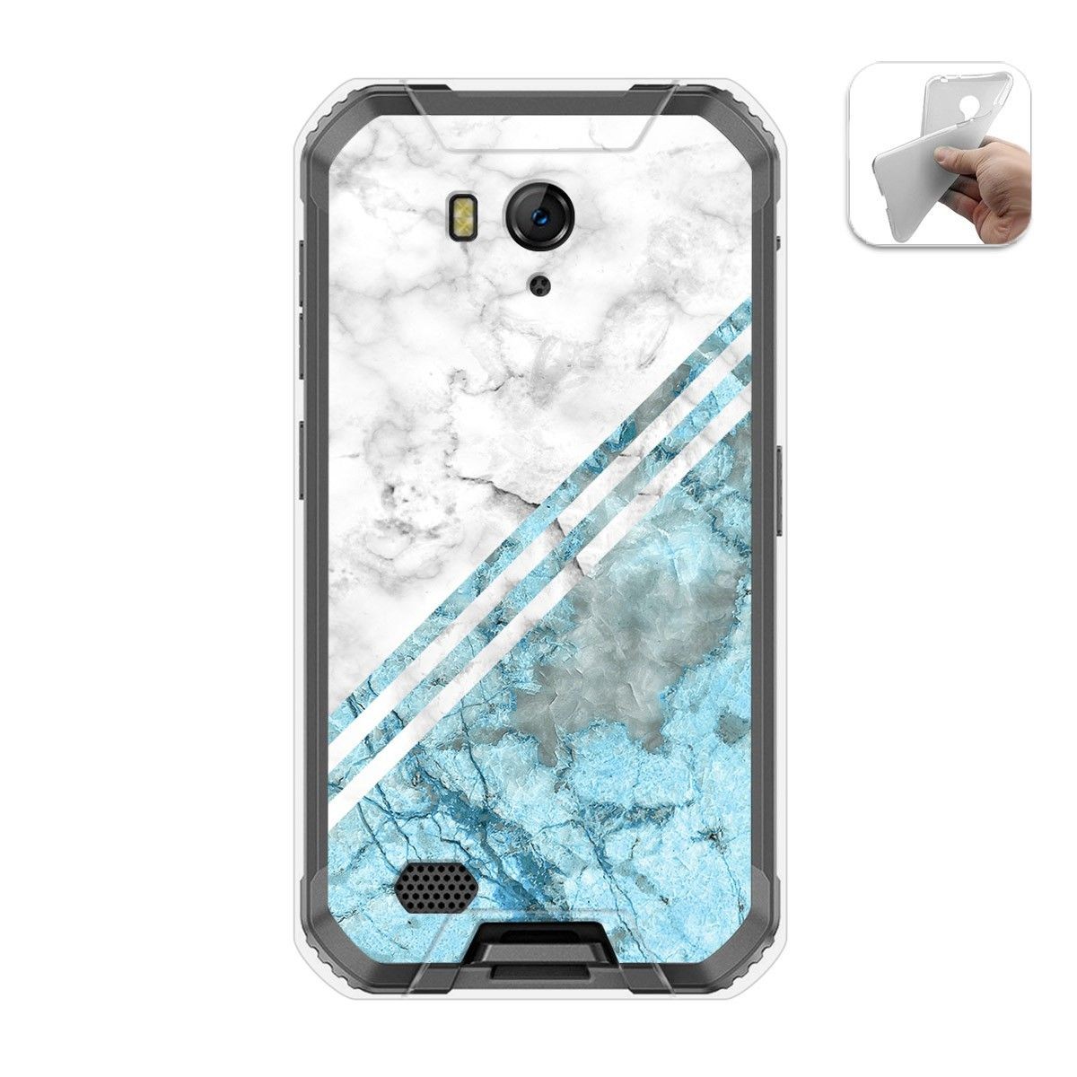 Funda Gel Tpu para Ulefone Armor X6 diseño Mármol 02 Dibujos