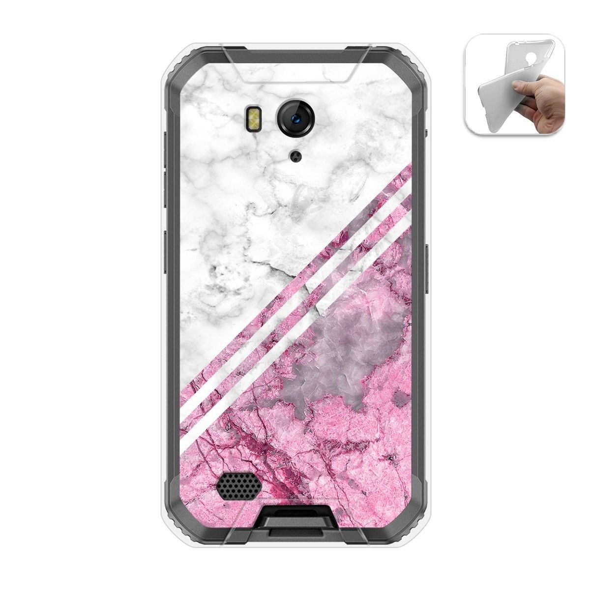 Funda Gel Tpu para Ulefone Armor X6 diseño Mármol 03 Dibujos