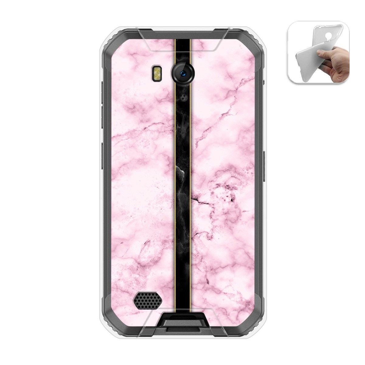 Funda Gel Tpu para Ulefone Armor X6 diseño Mármol 04 Dibujos