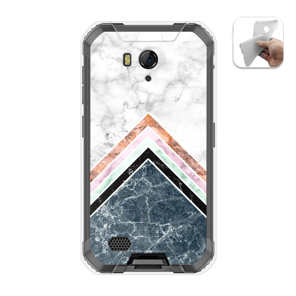 Funda Gel Tpu para Ulefone Armor X6 diseño Mármol 05 Dibujos