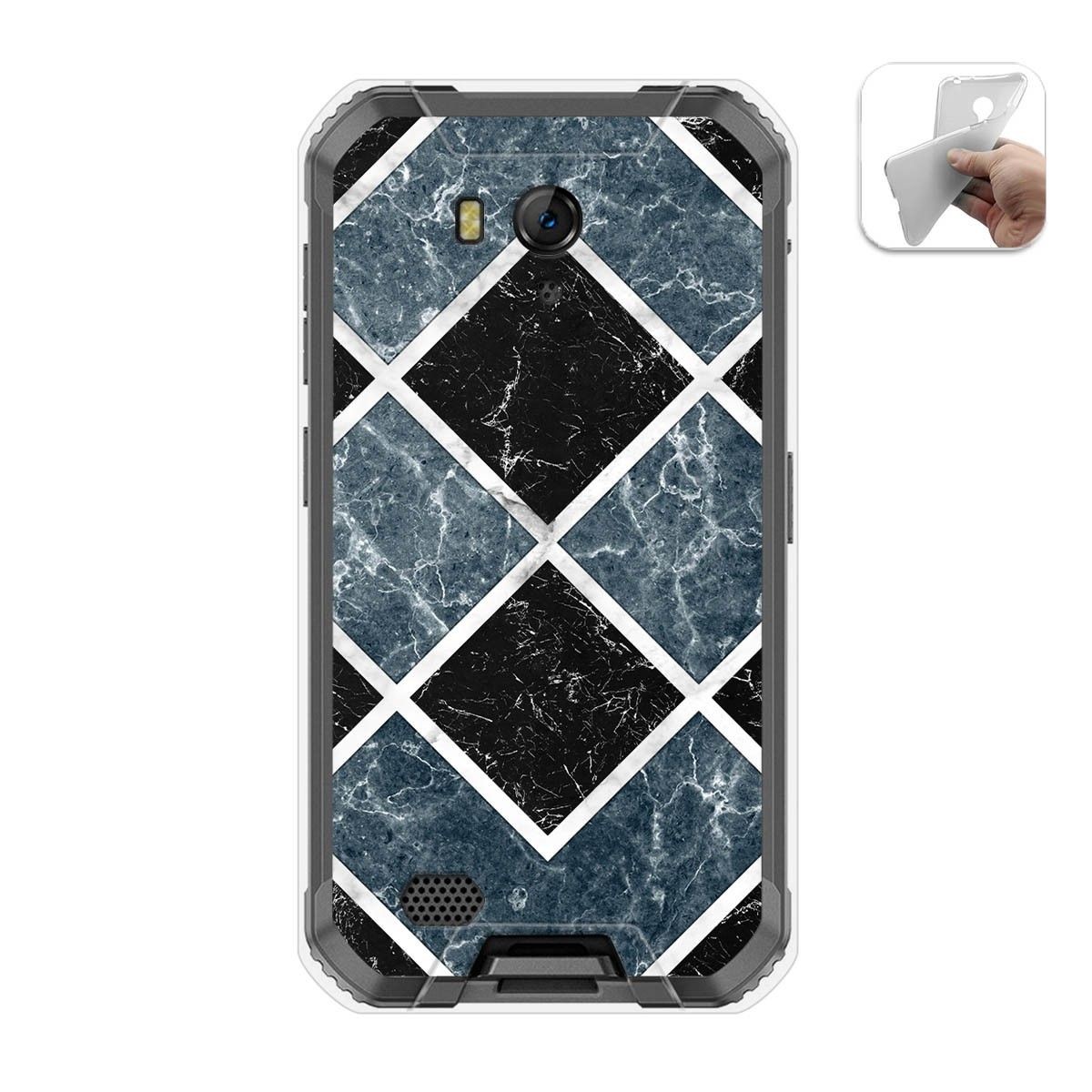 Funda Gel Tpu para Ulefone Armor X6 diseño Mármol 06 Dibujos