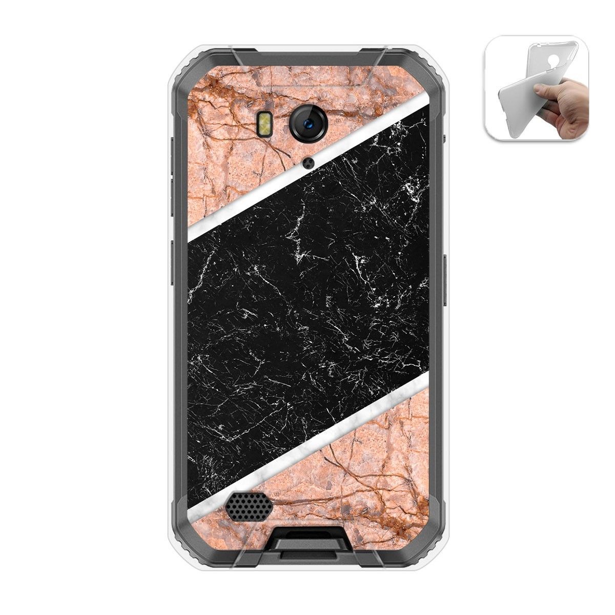 Funda Gel Tpu para Ulefone Armor X6 diseño Mármol 07 Dibujos