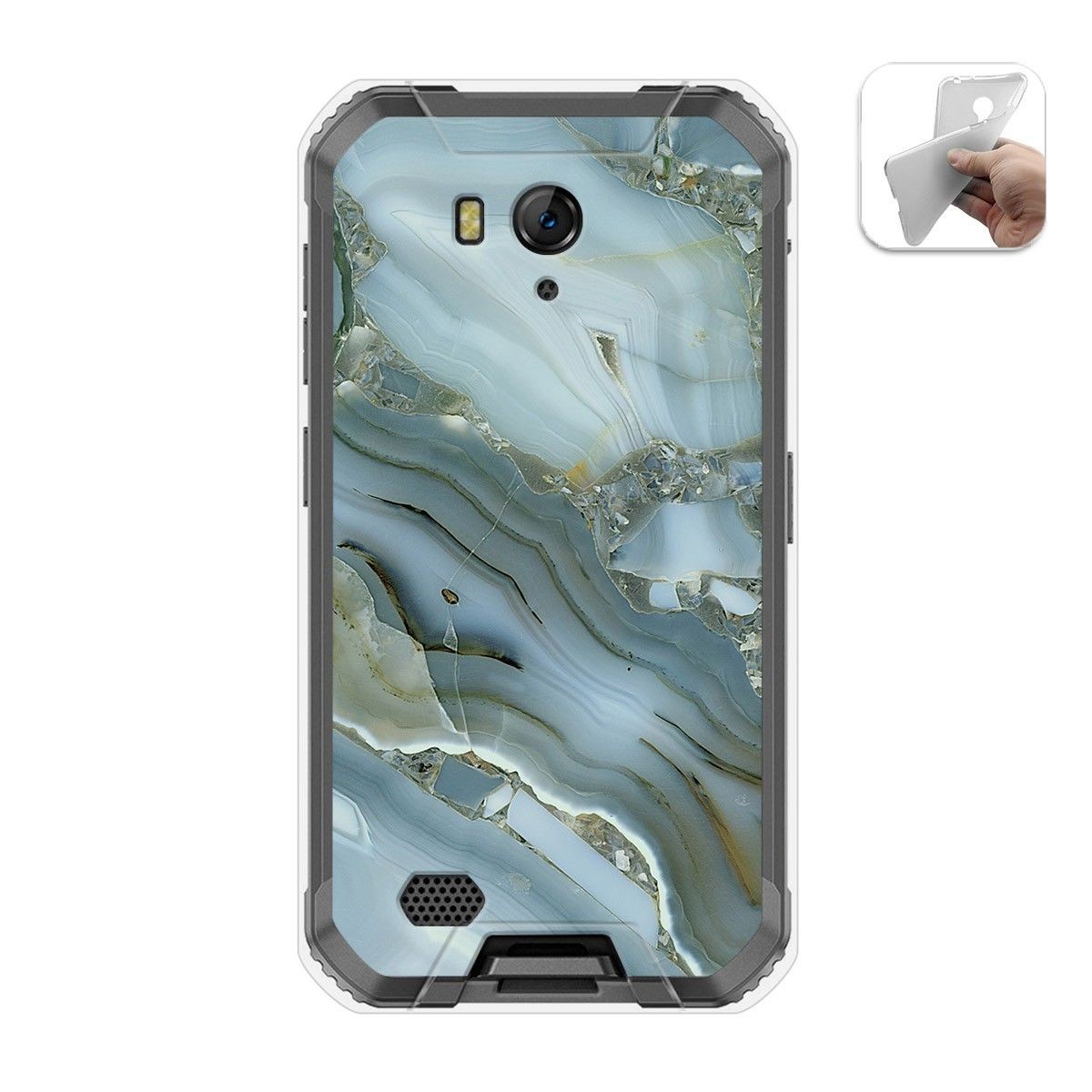 Funda Gel Tpu para Ulefone Armor X6 diseño Mármol 09 Dibujos