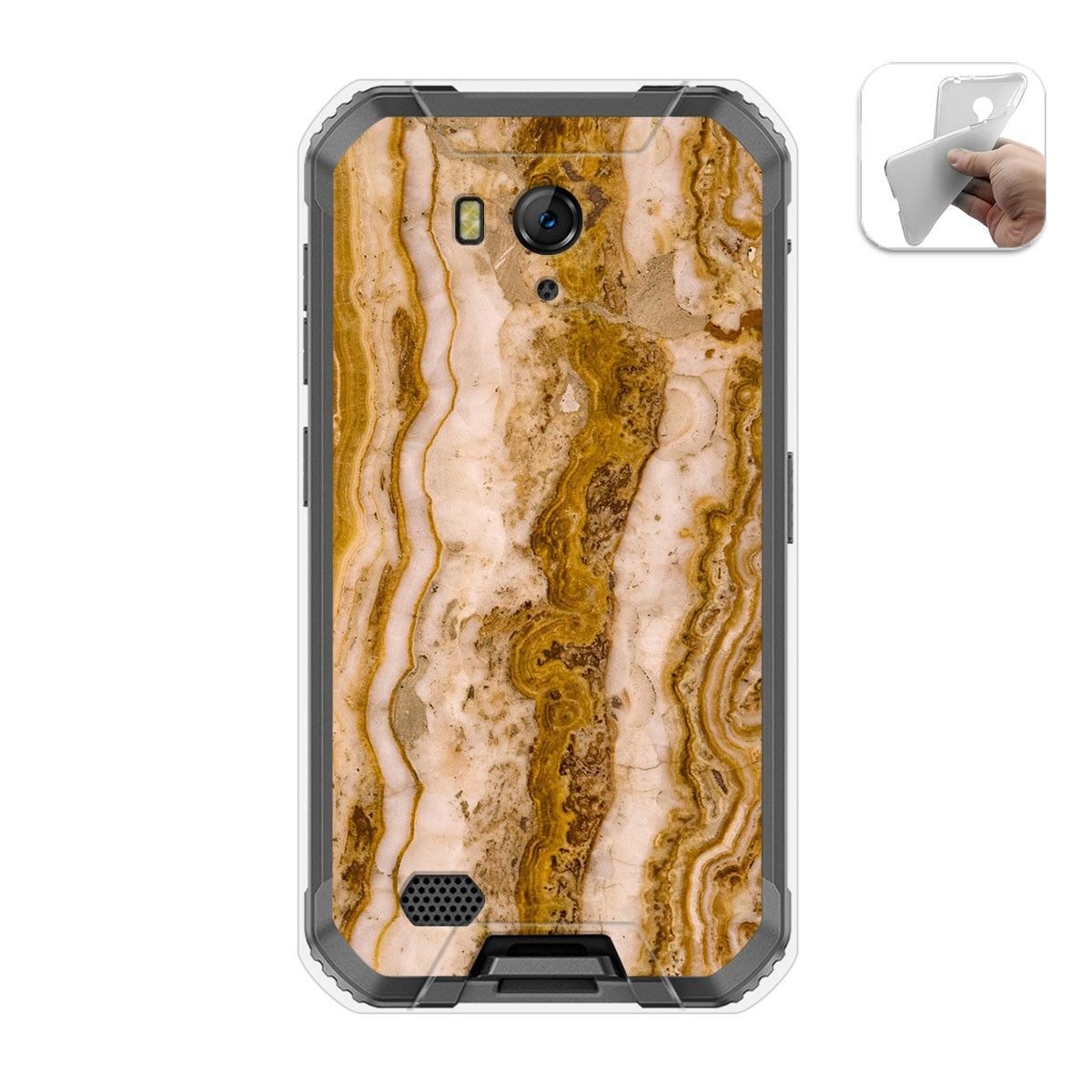 Funda Gel Tpu para Ulefone Armor X6 diseño Mármol 10 Dibujos