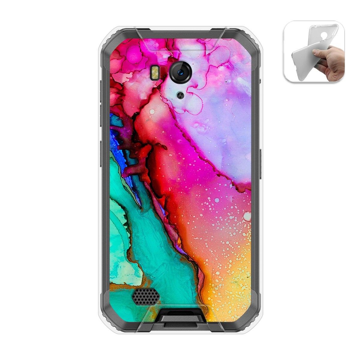 Funda Gel Tpu para Ulefone Armor X6 diseño Mármol 15 Dibujos