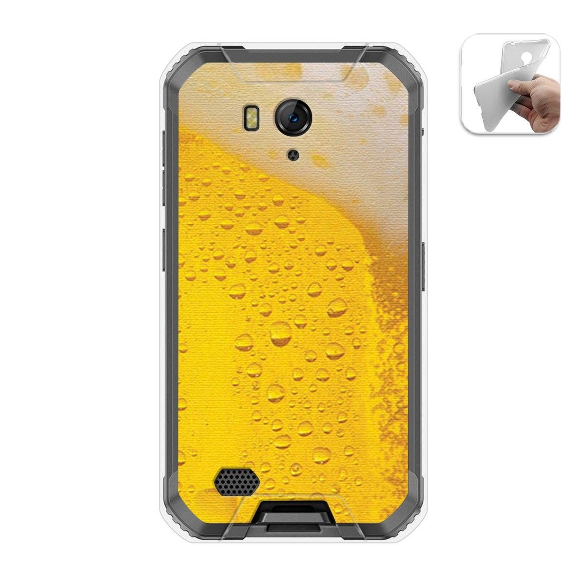 Funda Gel Tpu para Ulefone Armor X6 diseño Cerveza Dibujos