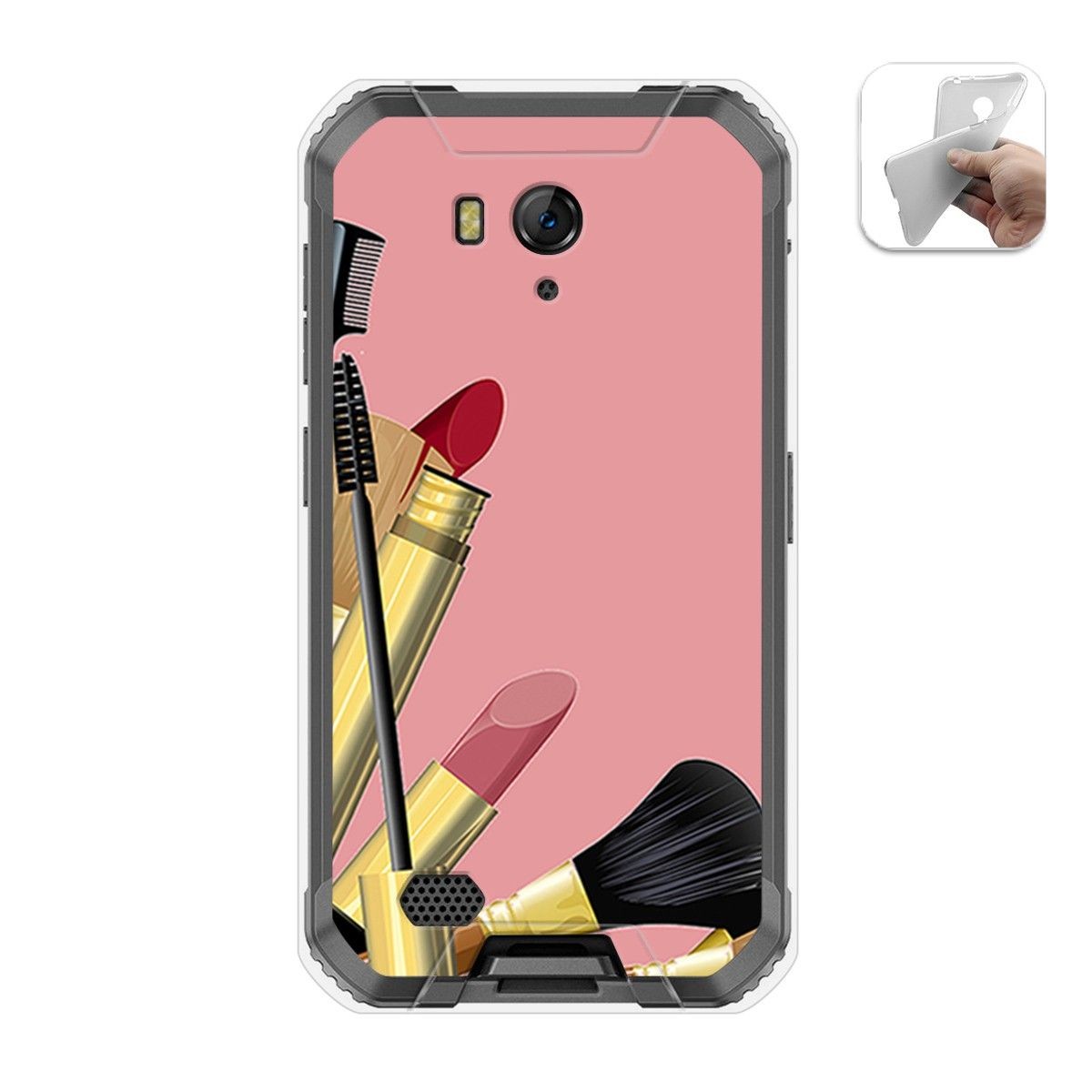 Funda Gel Tpu para Ulefone Armor X6 diseño Brochas Dibujos