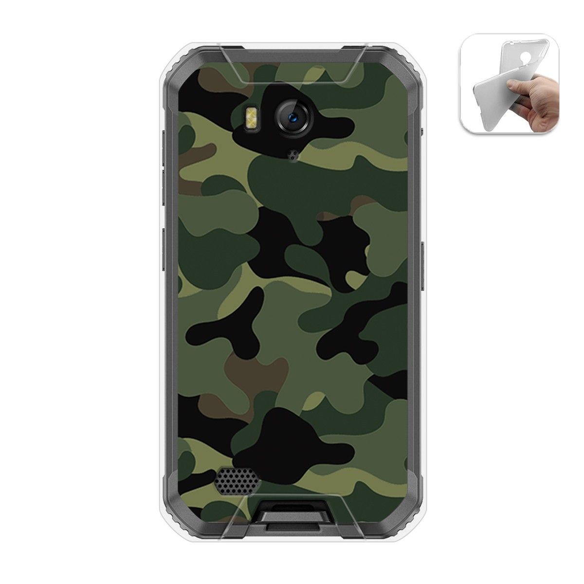 Funda Gel Tpu para Ulefone Armor X6 diseño Camuflaje Dibujos