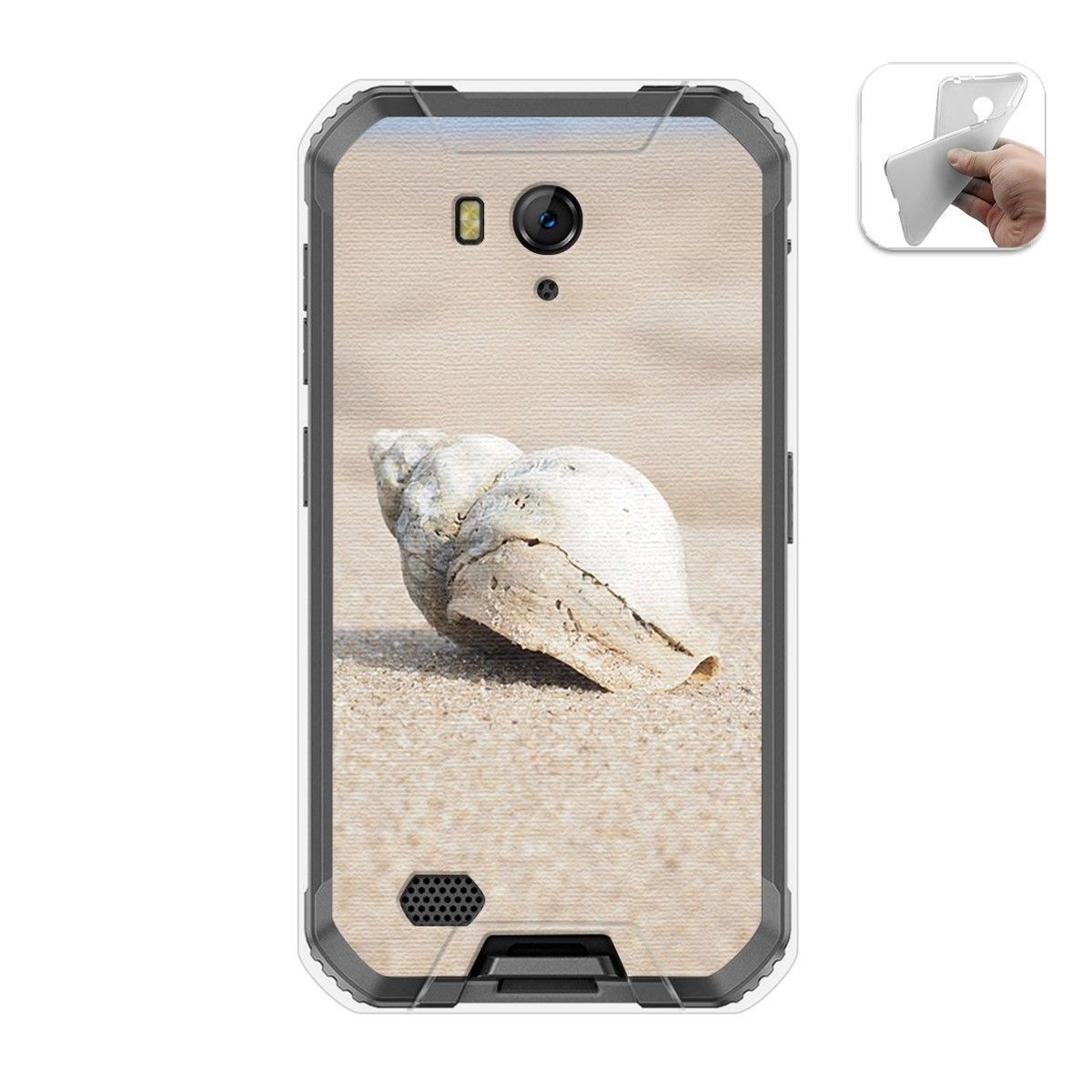 Funda Gel Tpu para Ulefone Armor X6 diseño Concha Dibujos