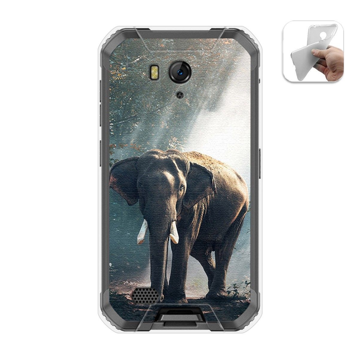Funda Gel Tpu para Ulefone Armor X6 diseño Elefante Dibujos