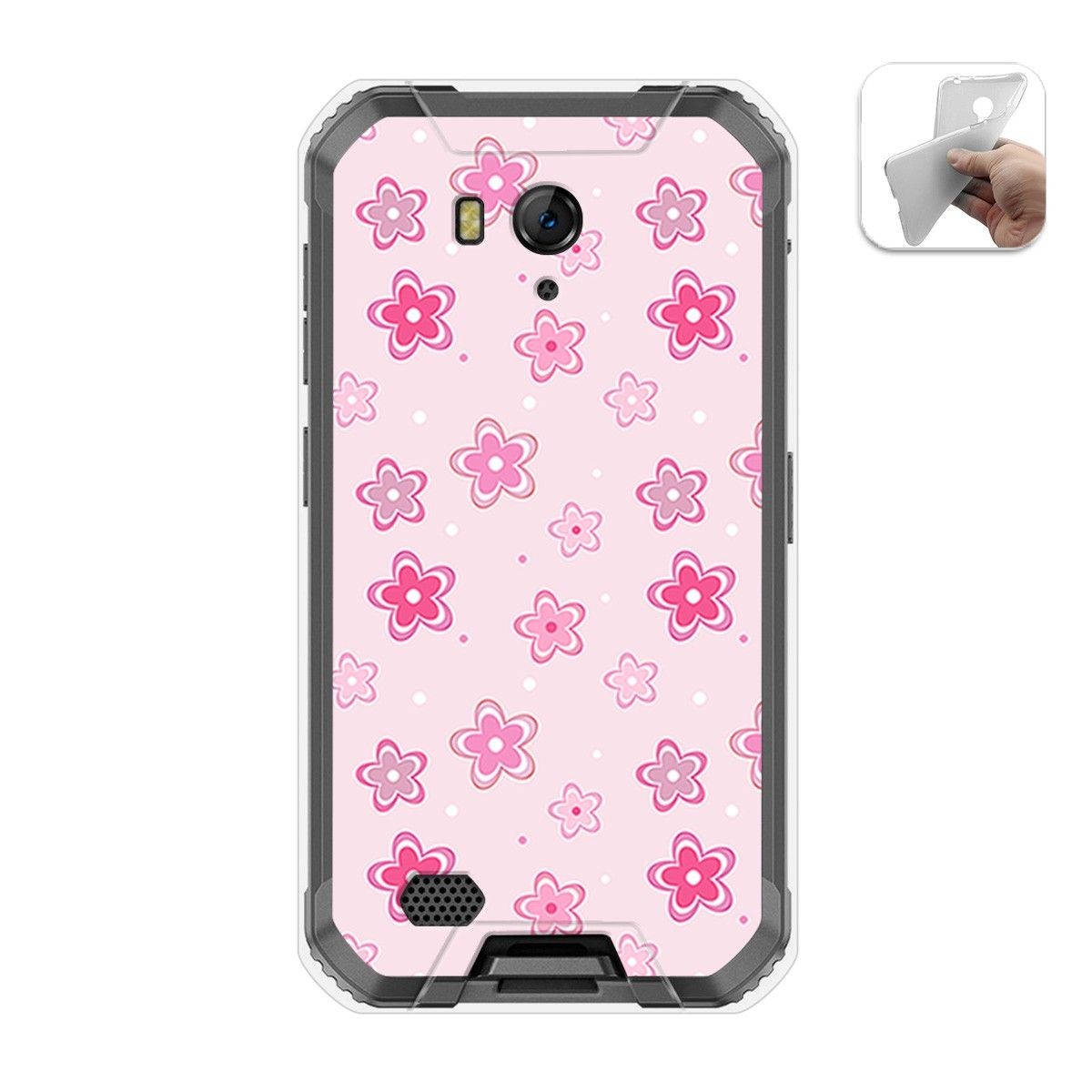 Funda Gel Tpu para Ulefone Armor X6 diseño Flores Dibujos
