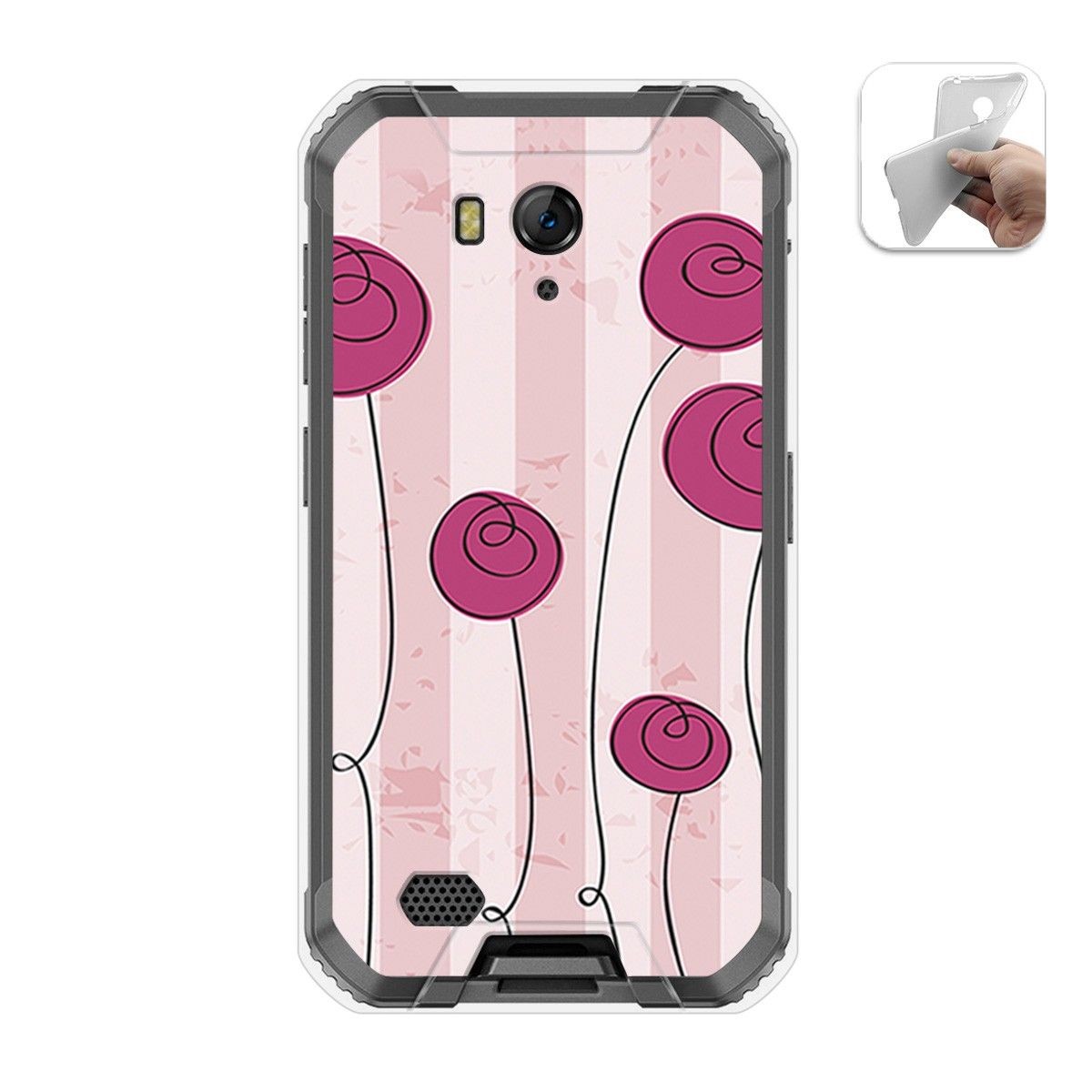 Funda Gel Tpu para Ulefone Armor X6 diseño Flores Vintage Dibujos