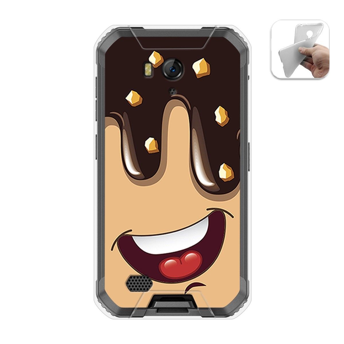 Funda Gel Tpu para Ulefone Armor X6 diseño Helado Chocolate Dibujos