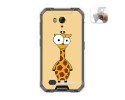 Funda Gel Tpu para Ulefone Armor X6 diseño Jirafa Dibujos