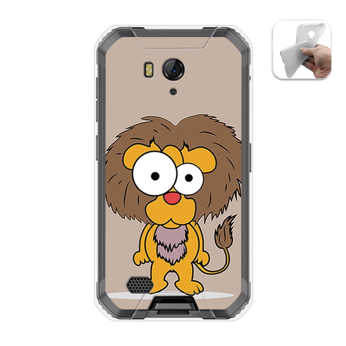 Funda Gel Tpu para Ulefone Armor X6 diseño Leon Dibujos