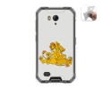 Funda Gel Tpu para Ulefone Armor X6 diseño Leones Dibujos