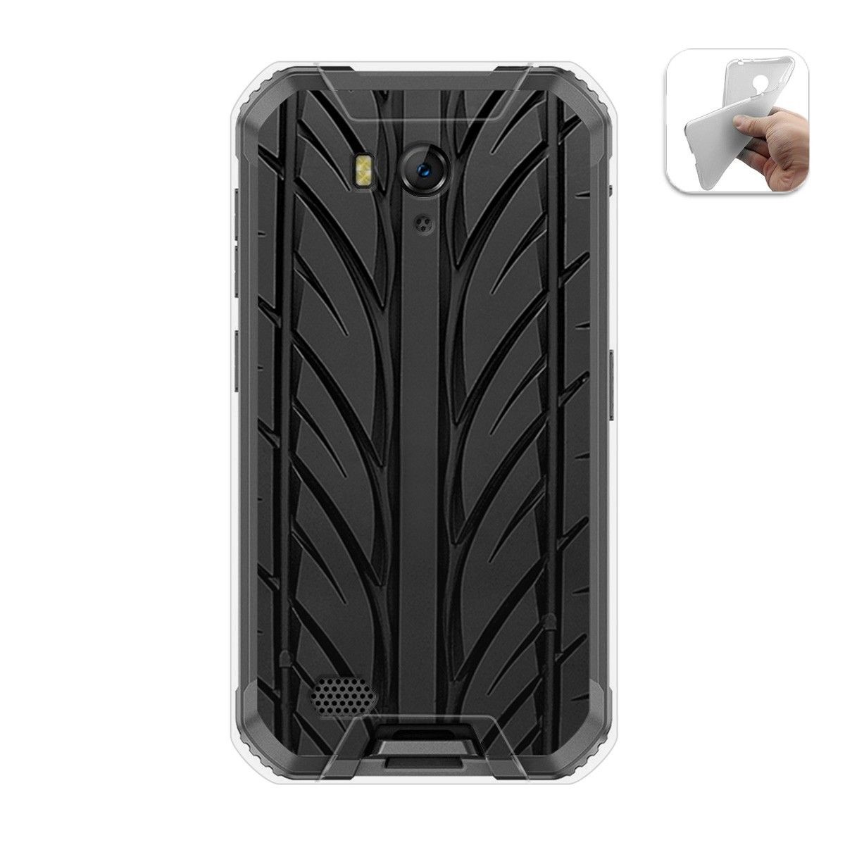 Funda Gel Tpu para Ulefone Armor X6 diseño Neumatico Dibujos