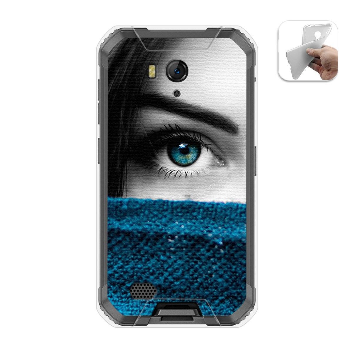 Funda Gel Tpu para Ulefone Armor X6 diseño Ojo Dibujos