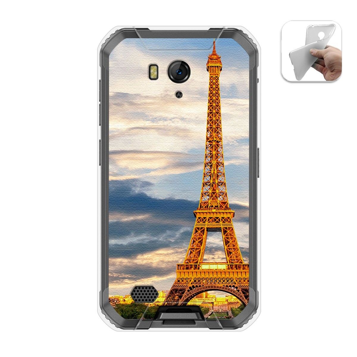 Funda Gel Tpu para Ulefone Armor X6 diseño Paris Dibujos
