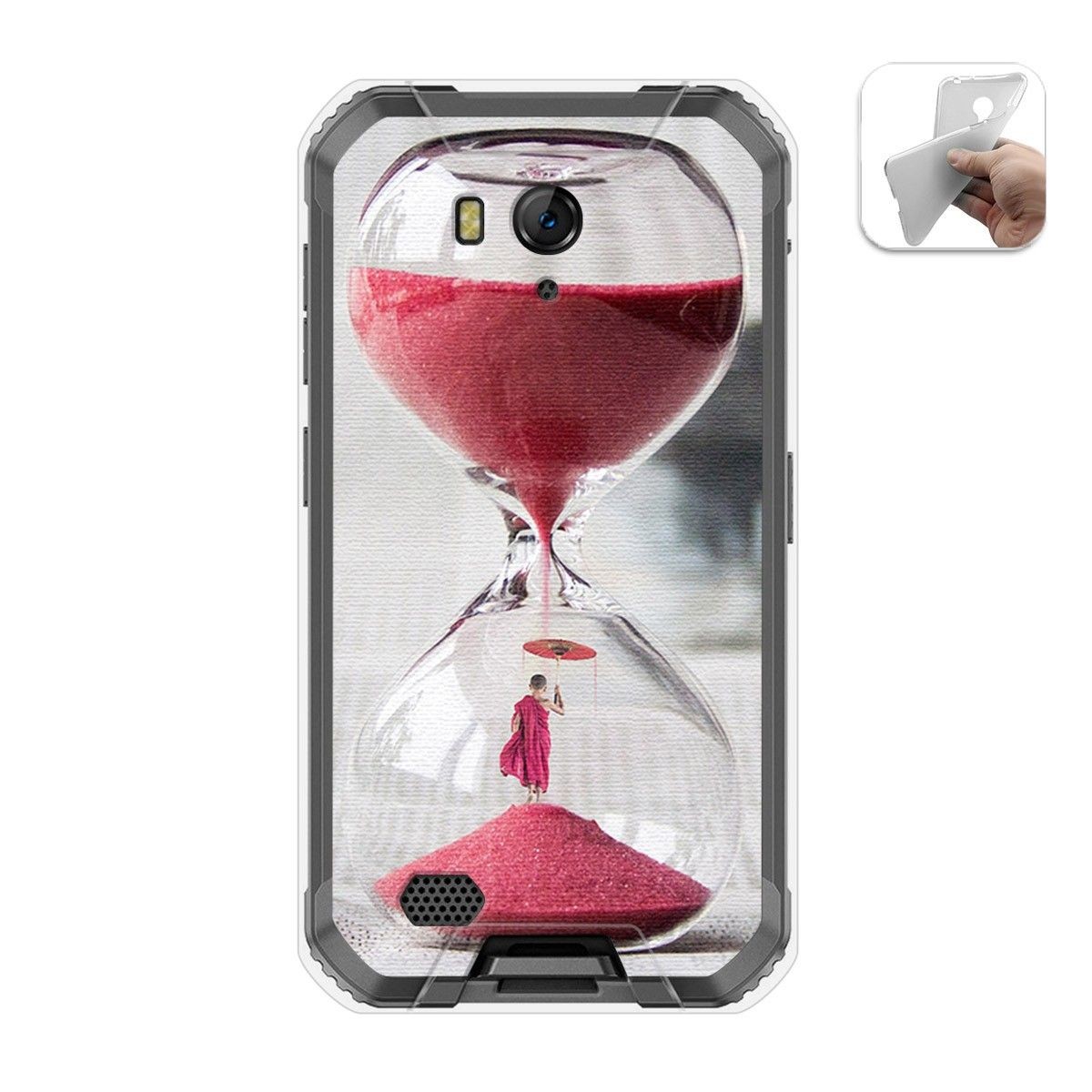 Funda Gel Tpu para Ulefone Armor X6 diseño Reloj Dibujos