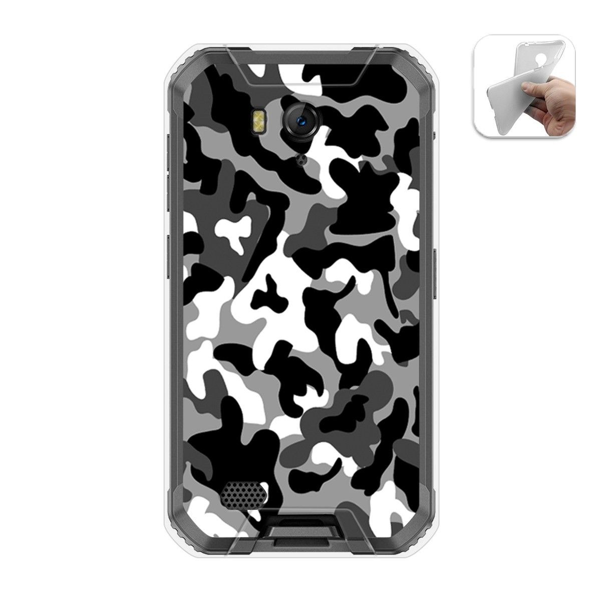 Funda Gel Tpu para Ulefone Armor X6 diseño Snow Camuflaje Dibujos