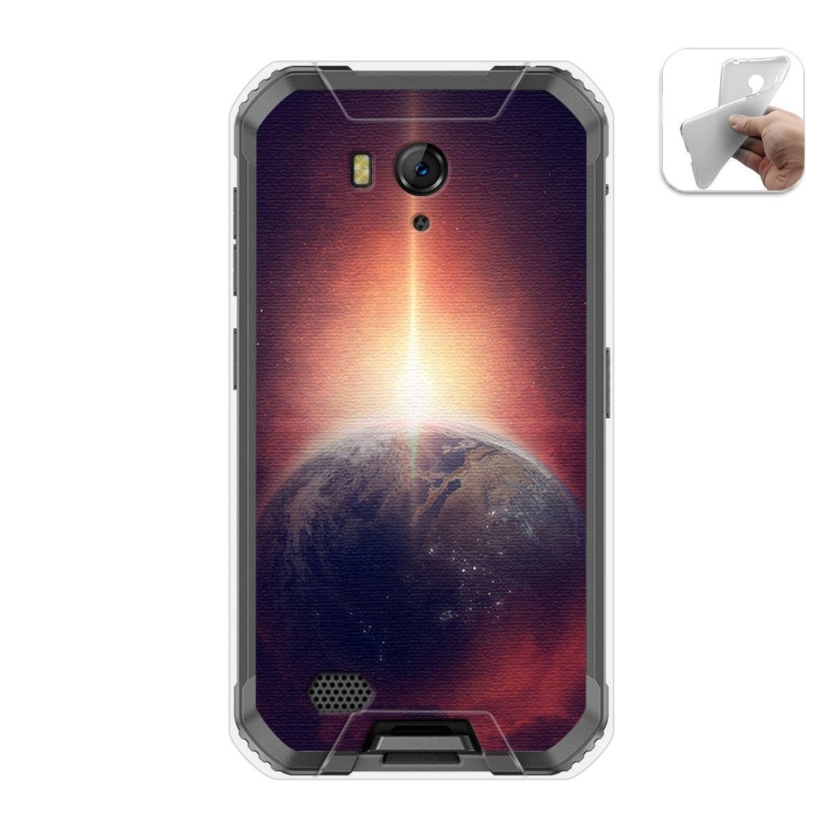 Funda Gel Tpu para Ulefone Armor X6 diseño Tierra Dibujos