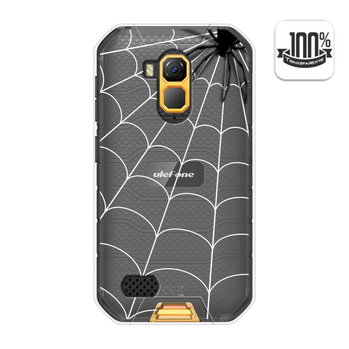 Funda Gel Transparente para Ulefone Armor X7 / X7 Pro diseño Araña Dibujos