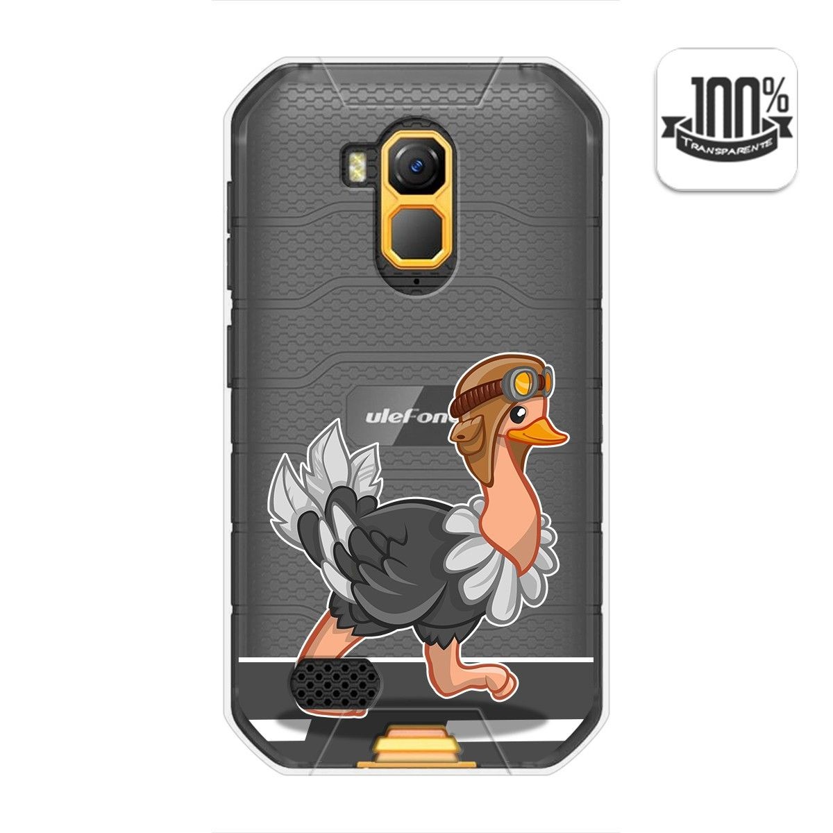 Funda Gel Transparente para Ulefone Armor X7 / X7 Pro diseño Avestruz Dibujos
