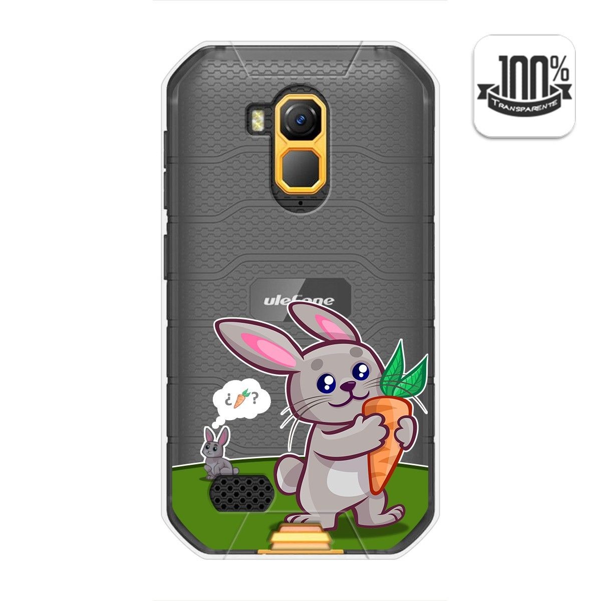 Funda Gel Transparente para Ulefone Armor X7 / X7 Pro diseño Conejo Dibujos