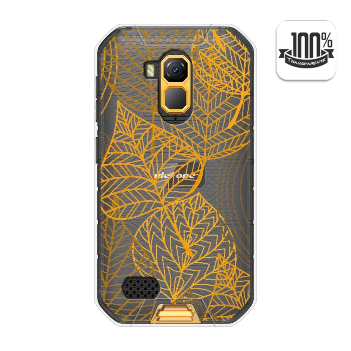 Funda Gel Transparente para Ulefone Armor X7 / X7 Pro diseño Hojas Dibujos
