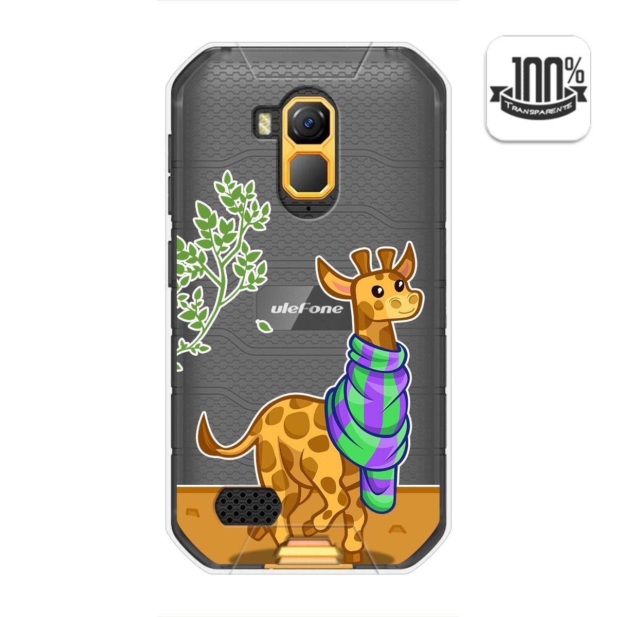 Funda Gel Transparente para Ulefone Armor X7 / X7 Pro diseño Jirafa Dibujos