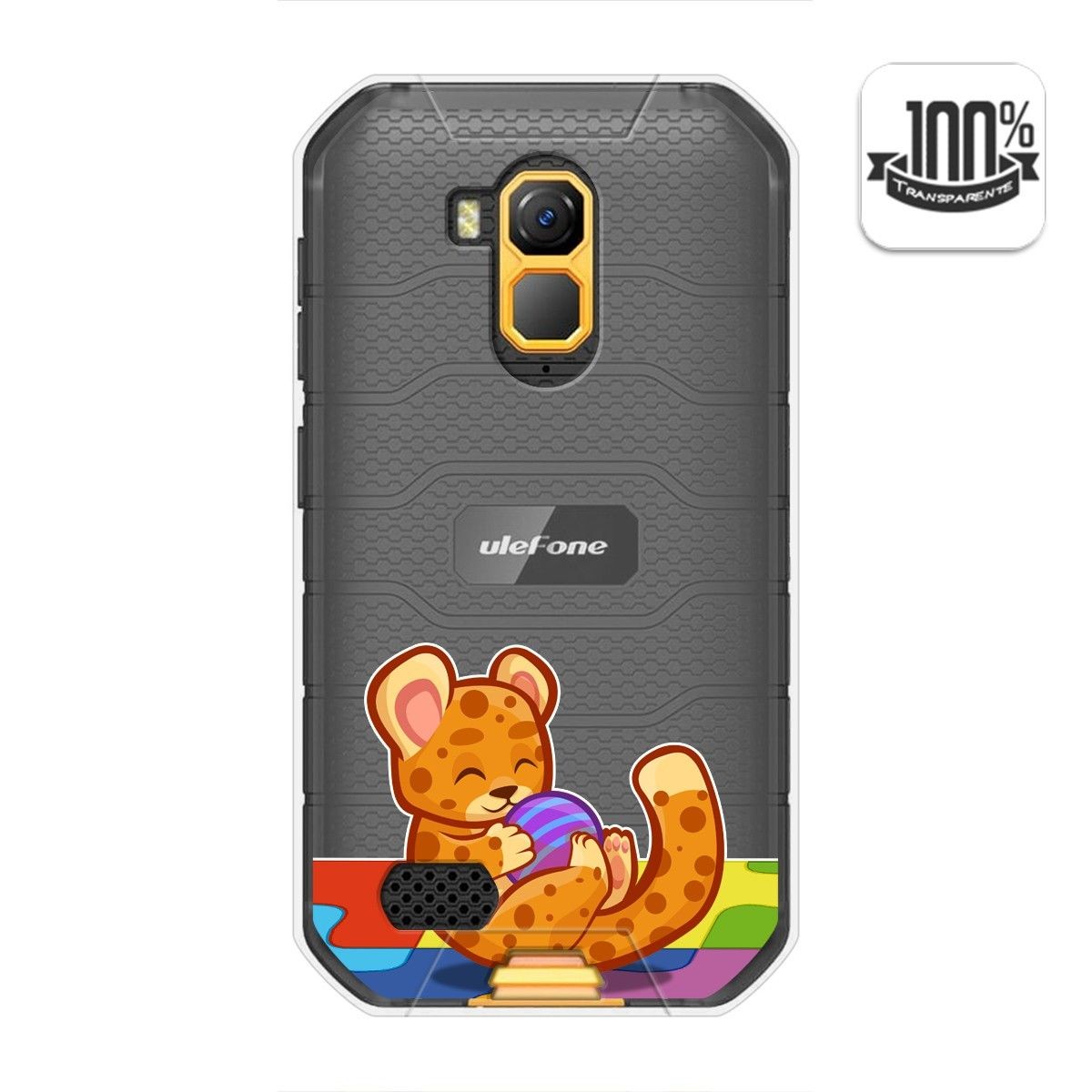 Funda Gel Transparente para Ulefone Armor X7 / X7 Pro diseño Leopardo Dibujos