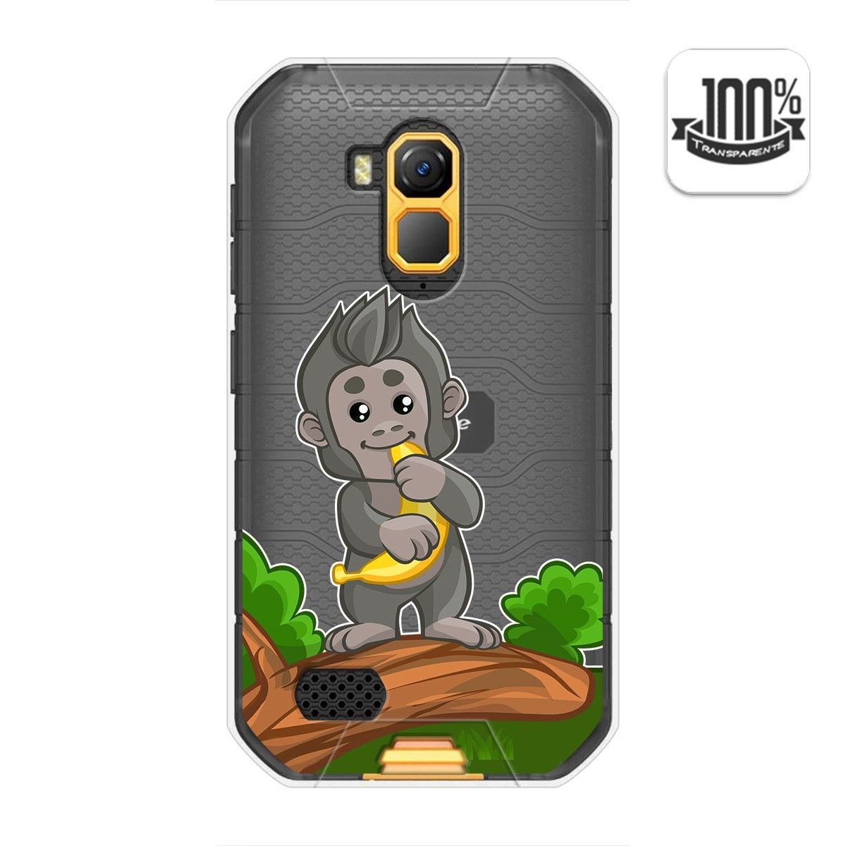 Funda Gel Transparente para Ulefone Armor X7 / X7 Pro diseño Mono Dibujos