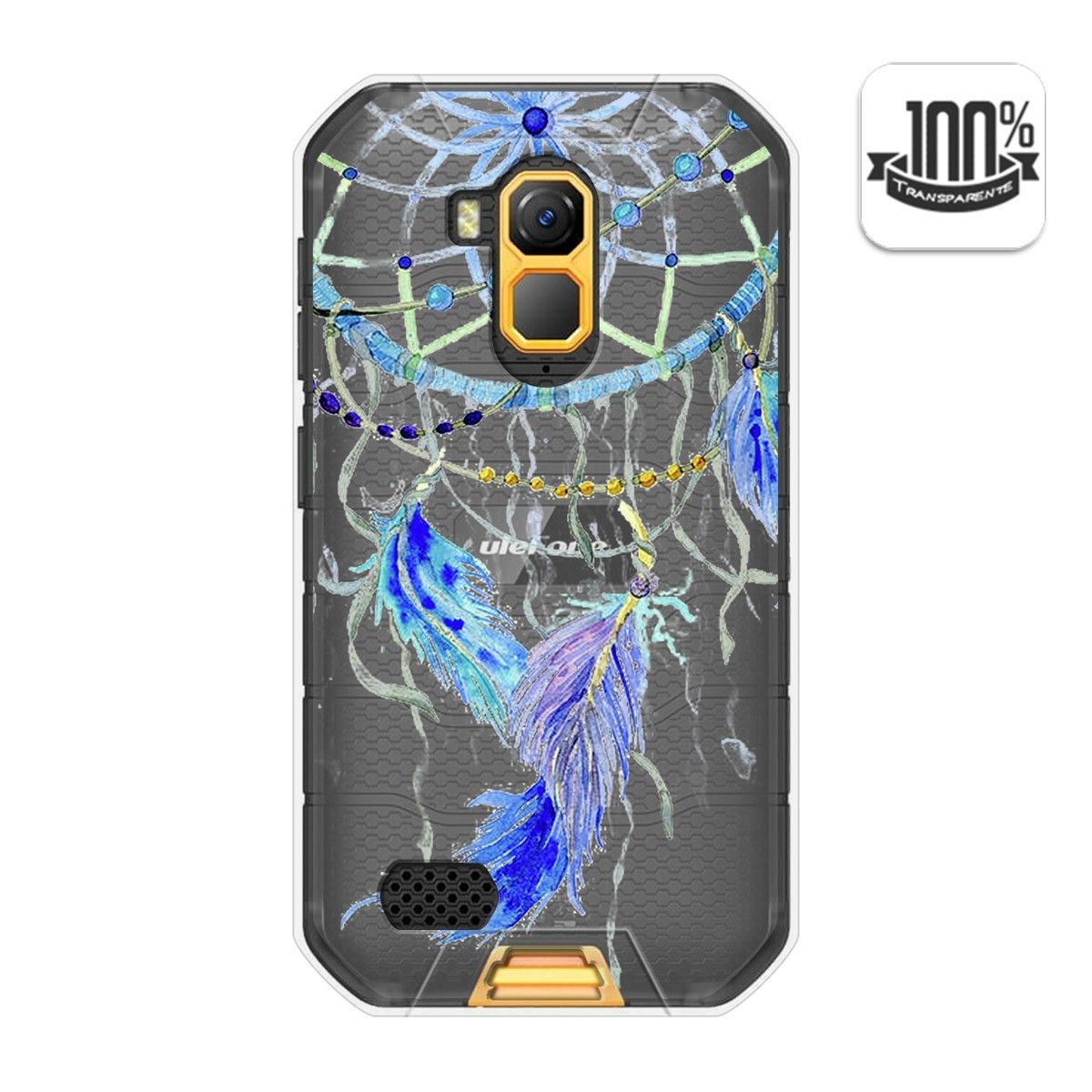 Funda Gel Transparente para Ulefone Armor X7 / X7 Pro diseño Plumas Dibujos