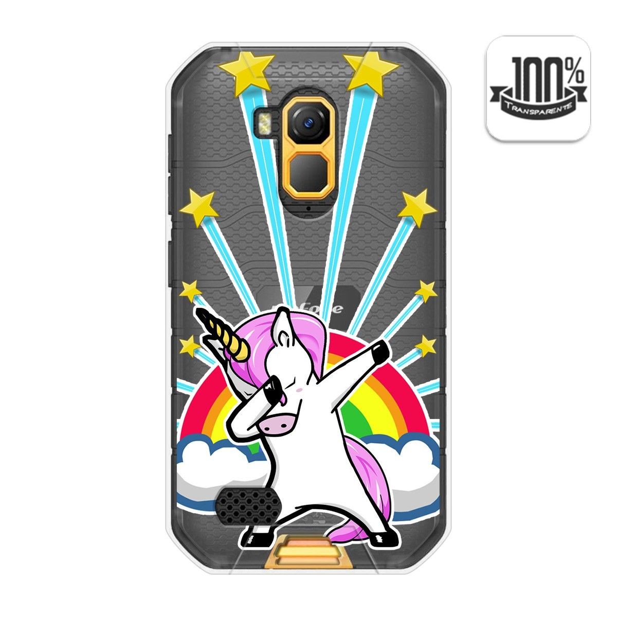 Funda Gel Transparente para Ulefone Armor X7 / X7 Pro diseño Unicornio Dibujos