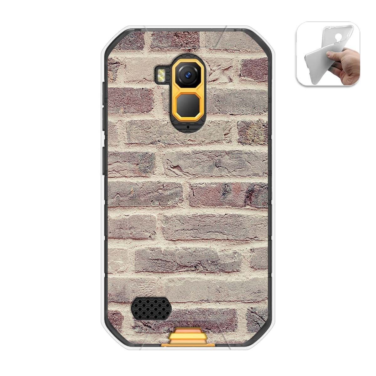 Funda Gel Tpu para Ulefone Armor X7 / X7 Pro diseño Ladrillo 01 Dibujos