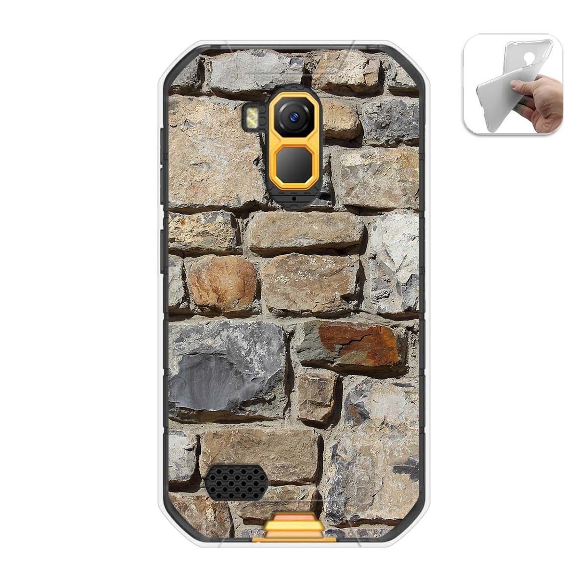 Funda Gel Tpu para Ulefone Armor X7 / X7 Pro diseño Ladrillo 03 Dibujos
