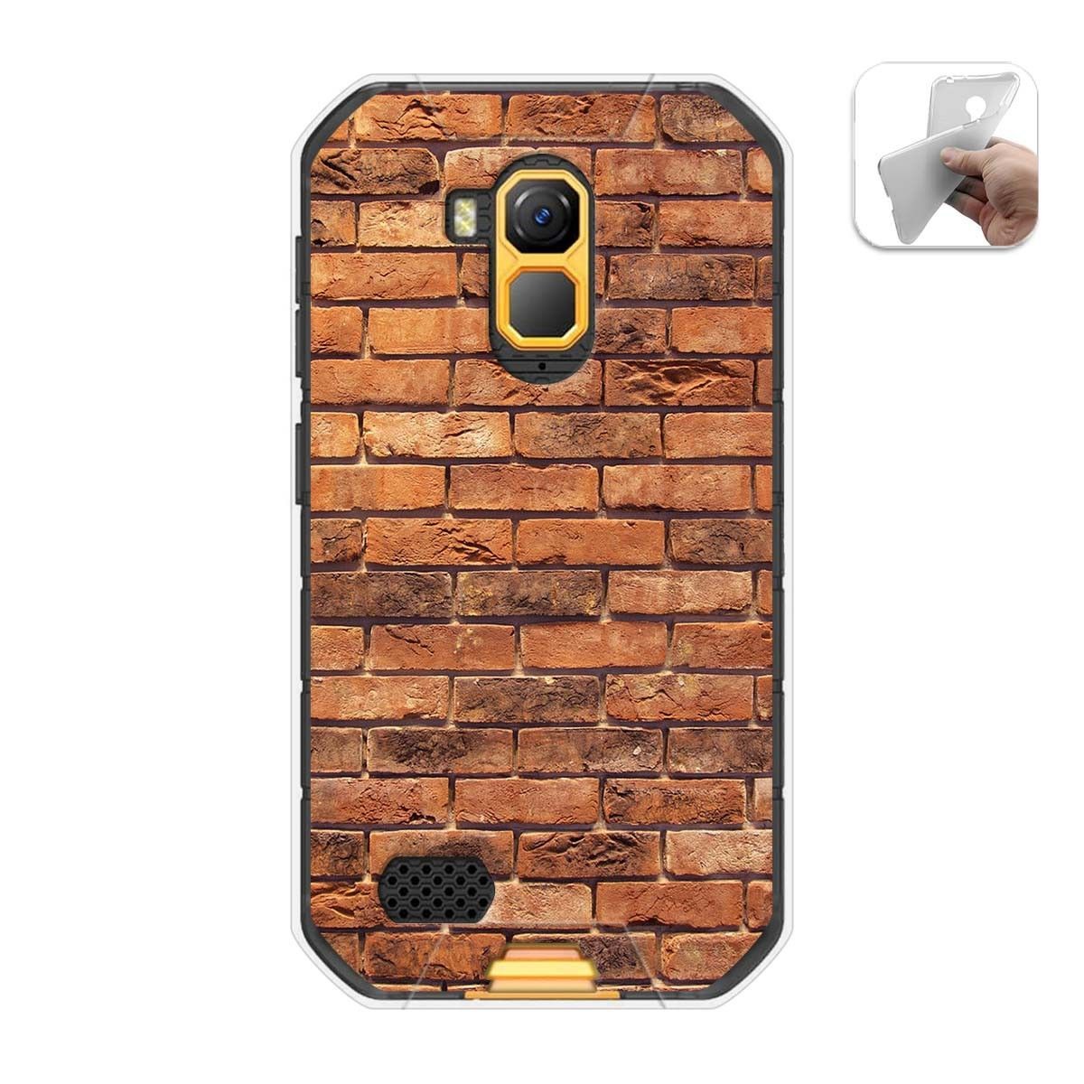 Funda Gel Tpu para Ulefone Armor X7 / X7 Pro diseño Ladrillo 04 Dibujos
