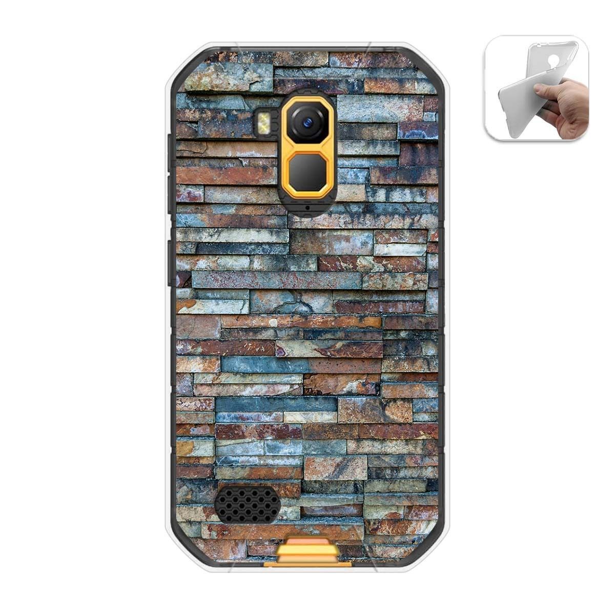 Funda Gel Tpu para Ulefone Armor X7 / X7 Pro diseño Ladrillo 05 Dibujos
