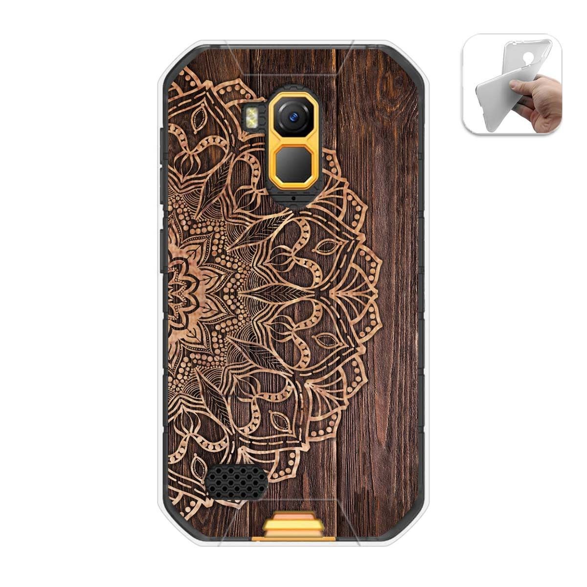 Funda Gel Tpu para Ulefone Armor X7 / X7 Pro diseño Madera 06 Dibujos